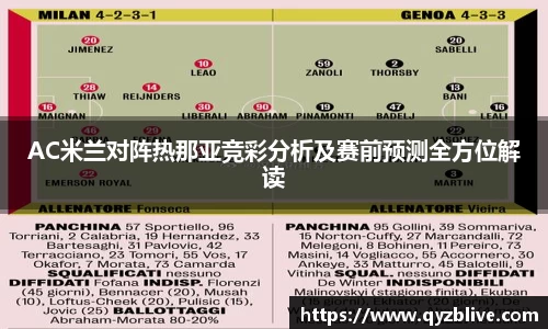 AC米兰对阵热那亚竞彩分析及赛前预测全方位解读